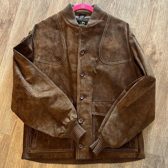 *Winter Clearance* Vintage 70s Zero King Leather Suede Brown  Button Up Jacket - Picture 3 of 7